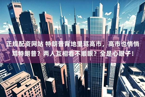 正规配资网站 特朗普背地里骂高市，高市也悄悄骂特朗普？两人互相看不顺眼？全是心眼子！