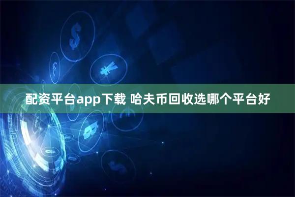 配资平台app下载 哈夫币回收选哪个平台好